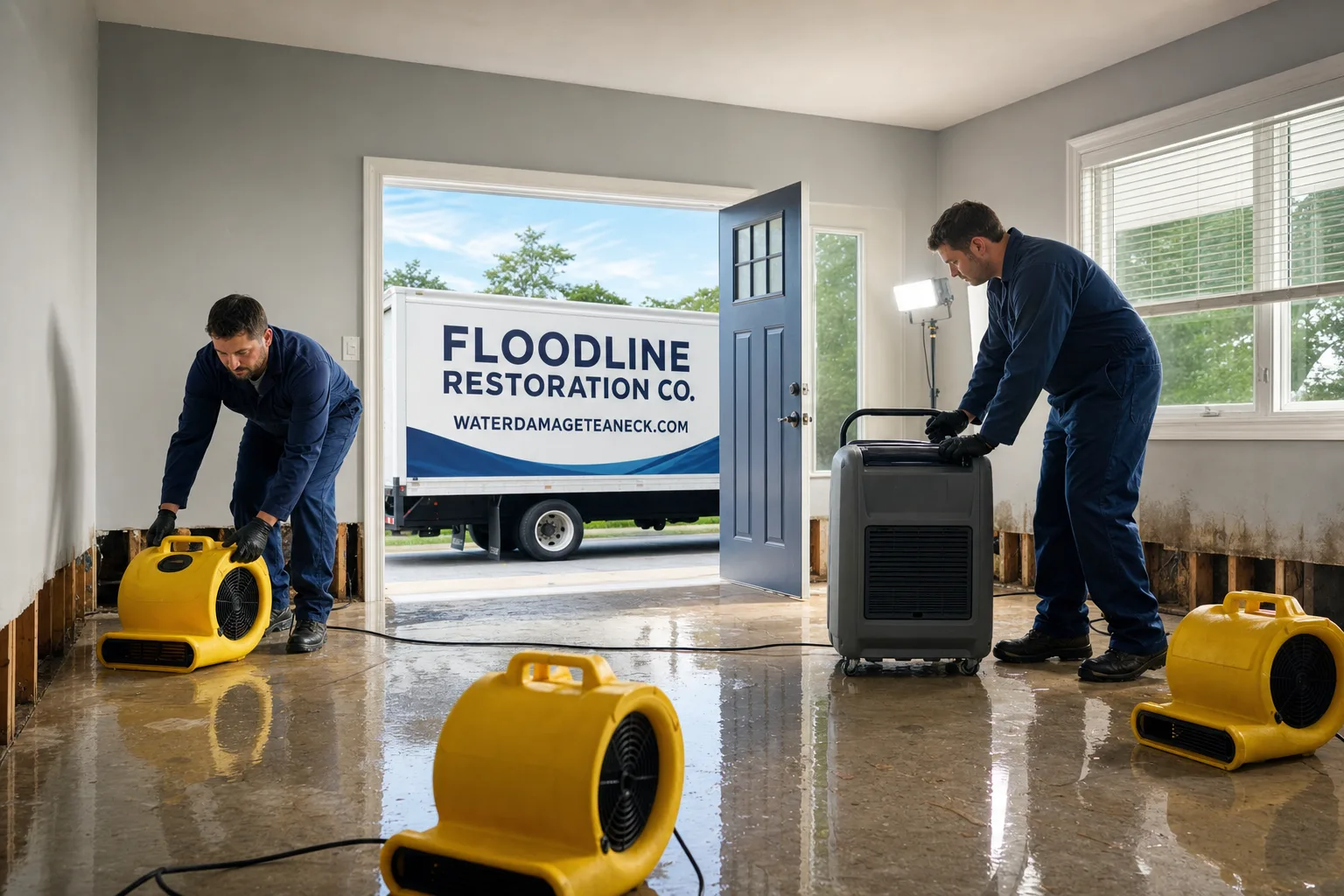 Floodline Restoration Co. damage restoration team